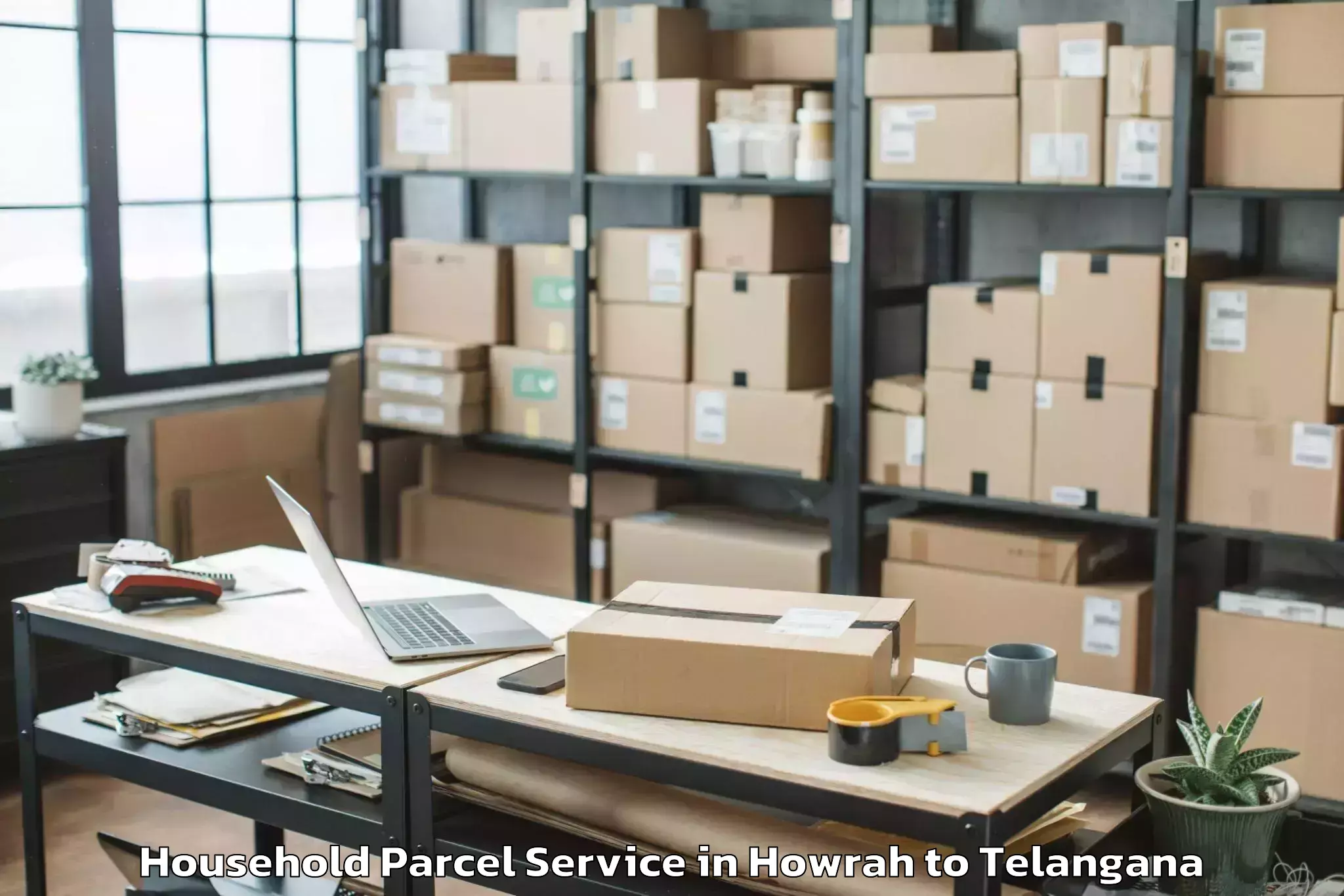 Book Howrah to Konijerla Household Parcel Online